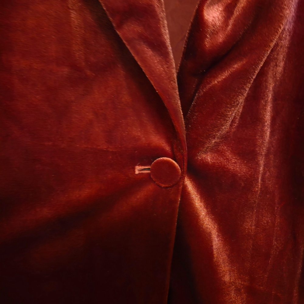 Eloquii Red Velvet Blazer Plus Size 26 - Picture 7 of 7